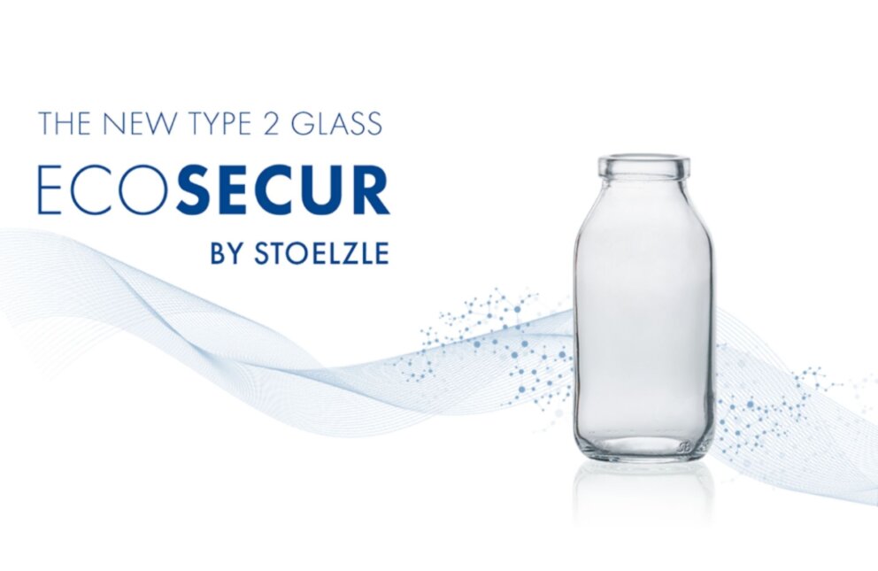 Eco-Secure bottle on background with text